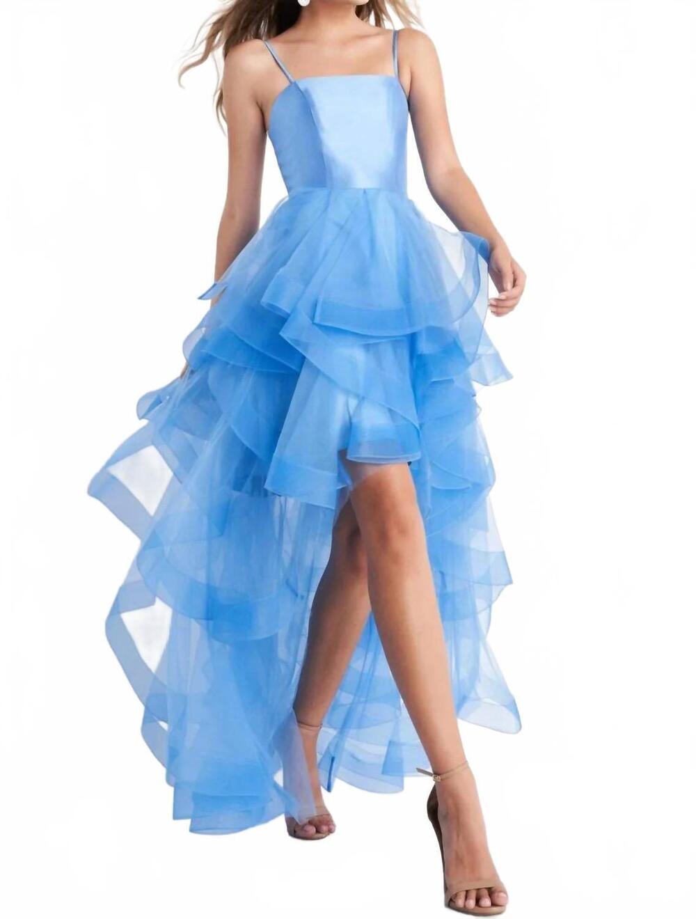 NEW JOVANI high low dress in blue